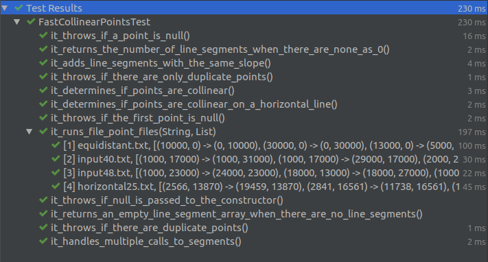 Fast Collinear Points Tests